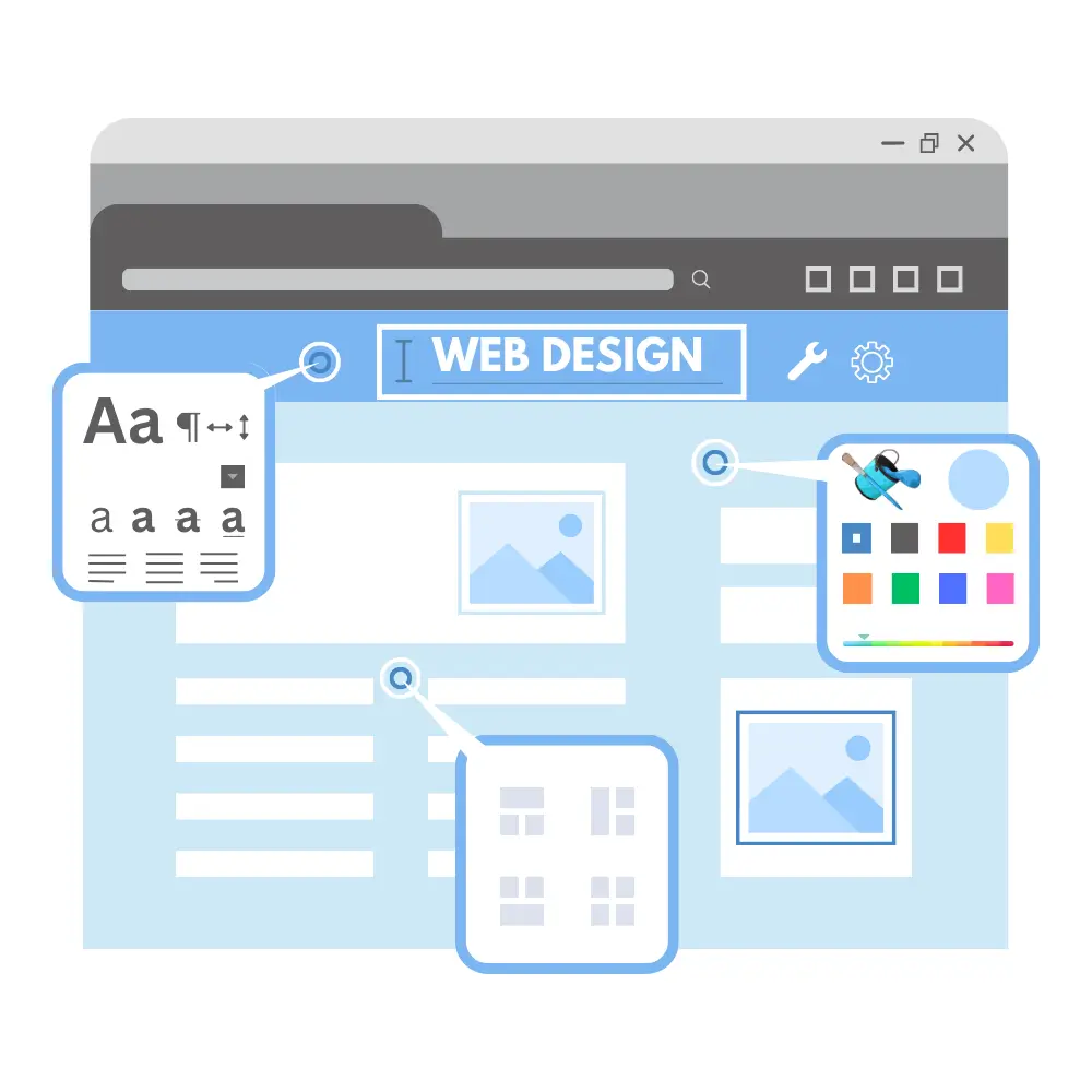 WordPress website design illustration